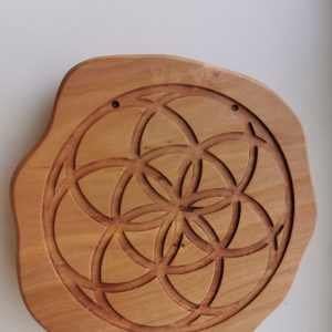 Mooie houten plateautje seed of life