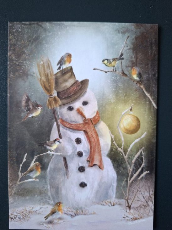 kaart A6 enchanted snowman Iris Esther